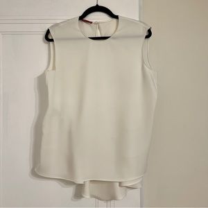 Carolina Herrera Sleeveless Flutter Blouse